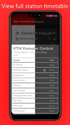 Train Timetable Malaysia android App screenshot 3